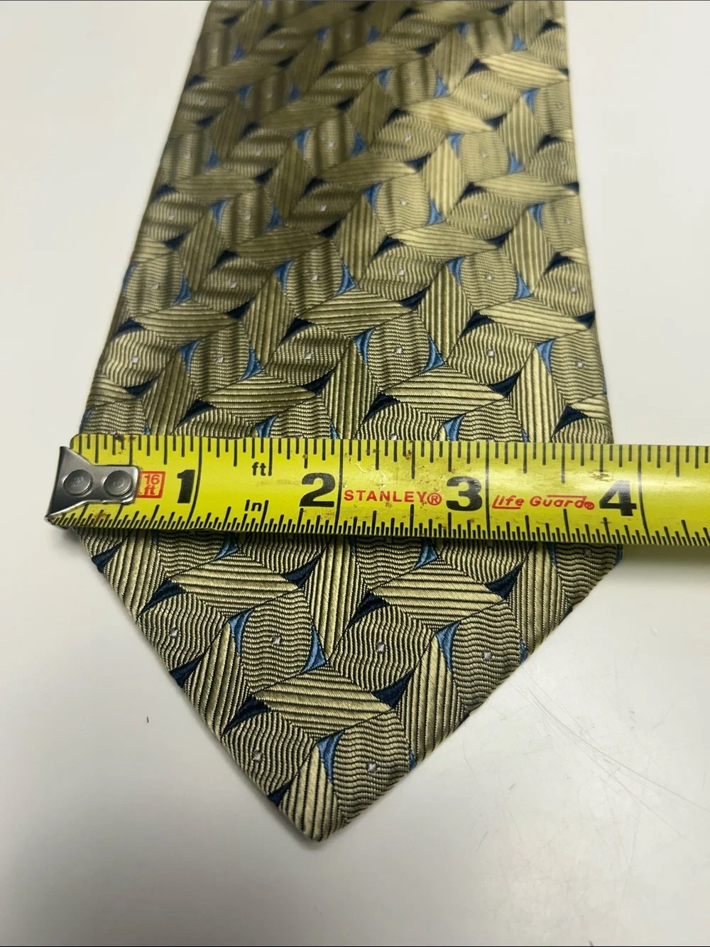 Men’s Necktie Bundle Lot of 3 - Chaps & Harken 100% Silk Geometric / Striped